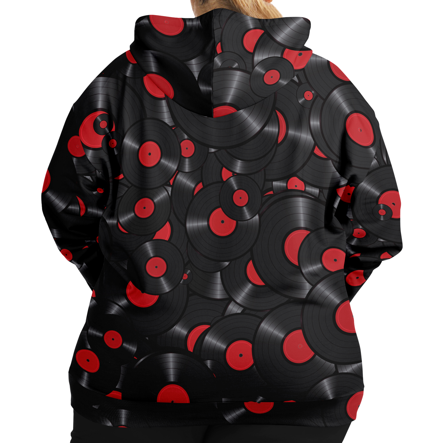 Vinyl Plus-Size Zip Hoodie