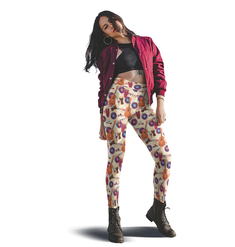 Musical Instruments Plus Size Leggings
