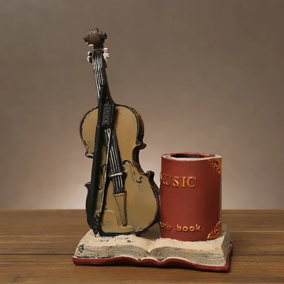 Retro Saxophone Violin Pen Holder