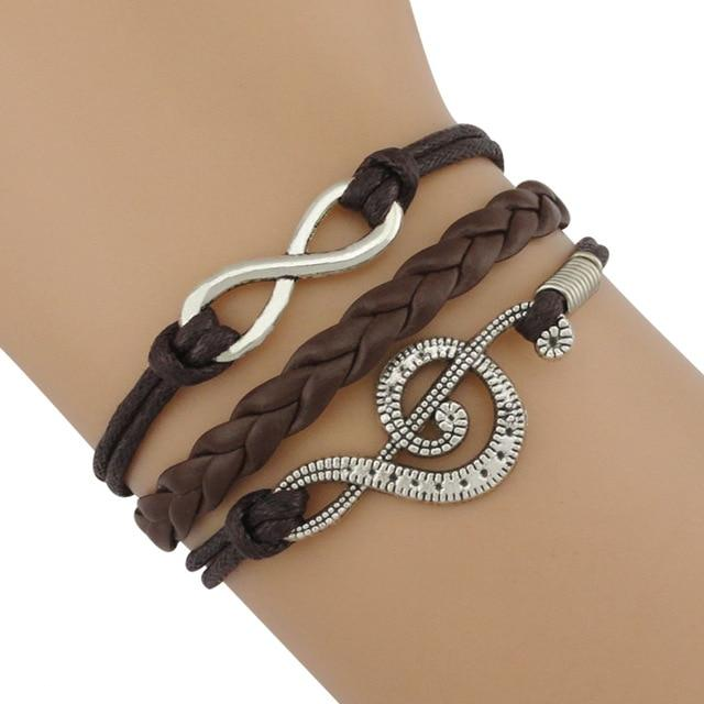 Music Leather Wrap Bracelet