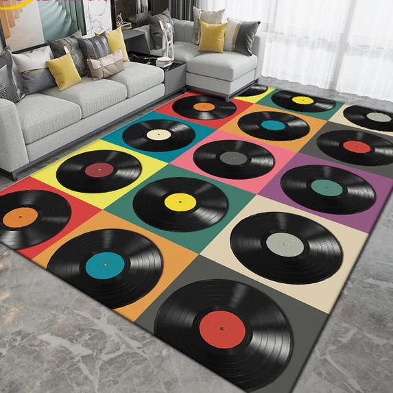 Colorful Vinyl Record Carpet - Artistic Pod