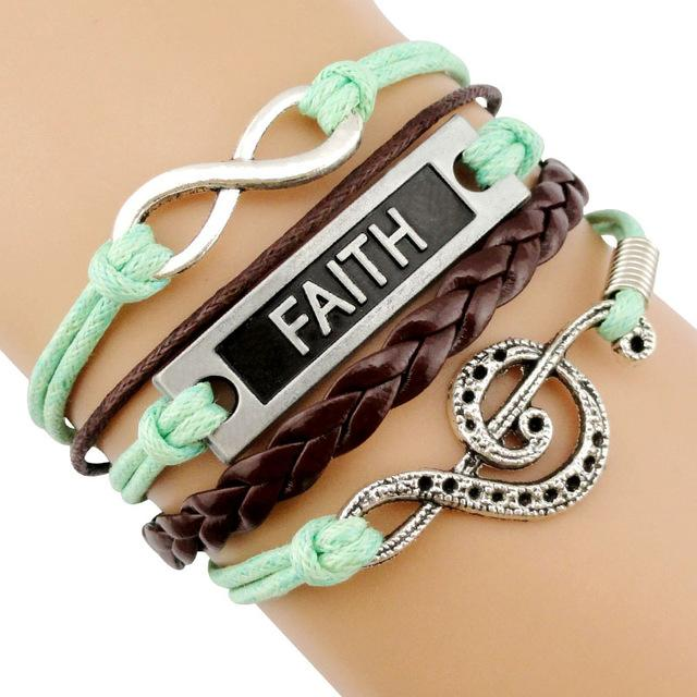Music Leather Wrap Bracelet