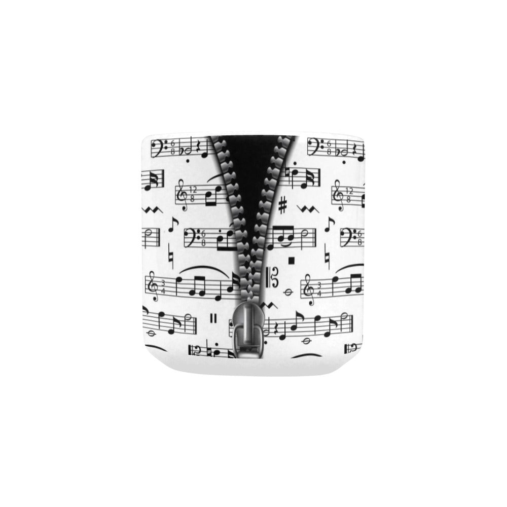 Zip-up Music Sheet Heart-shaped Mug