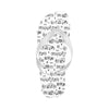 White Music Notes Flip Flops (Unisex)