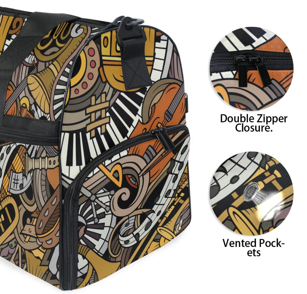 Music Instrument Print Fitness Bag