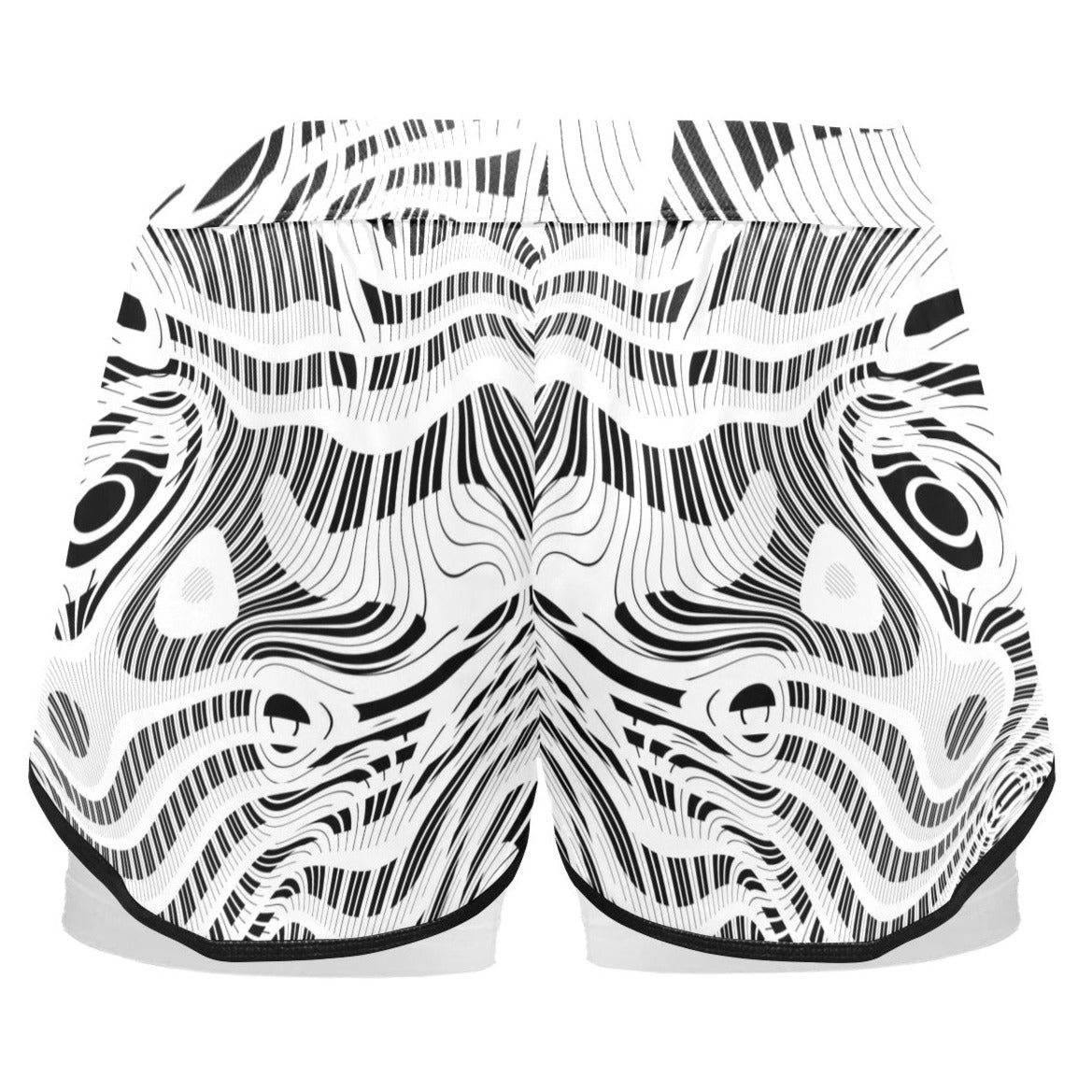 Piano Keys White Sports Shorts