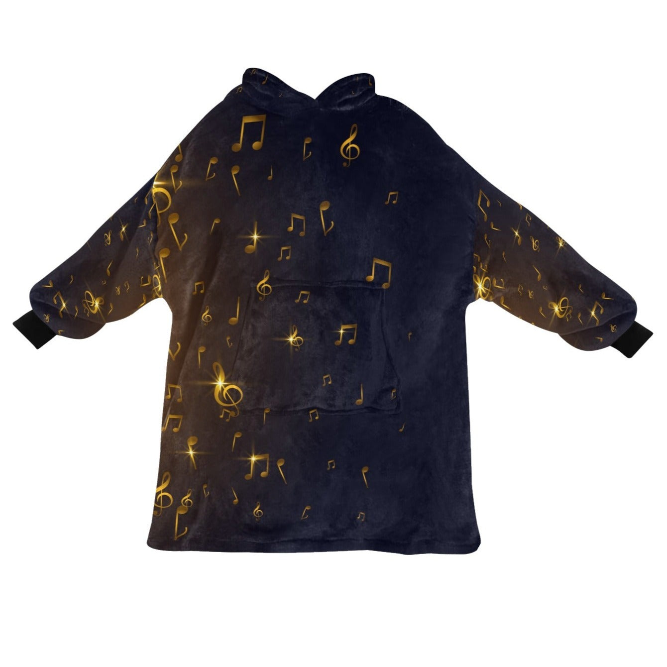 Golden Music Notes Blanket Hoodie