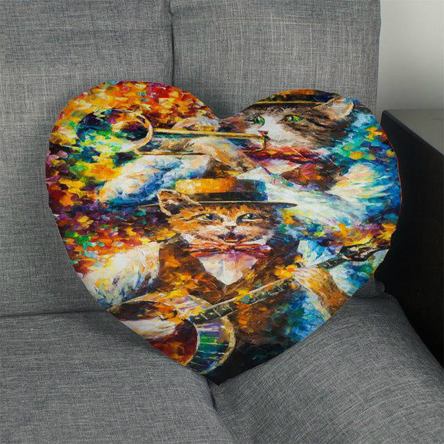 Music Art Heart-Shape Pillowcases