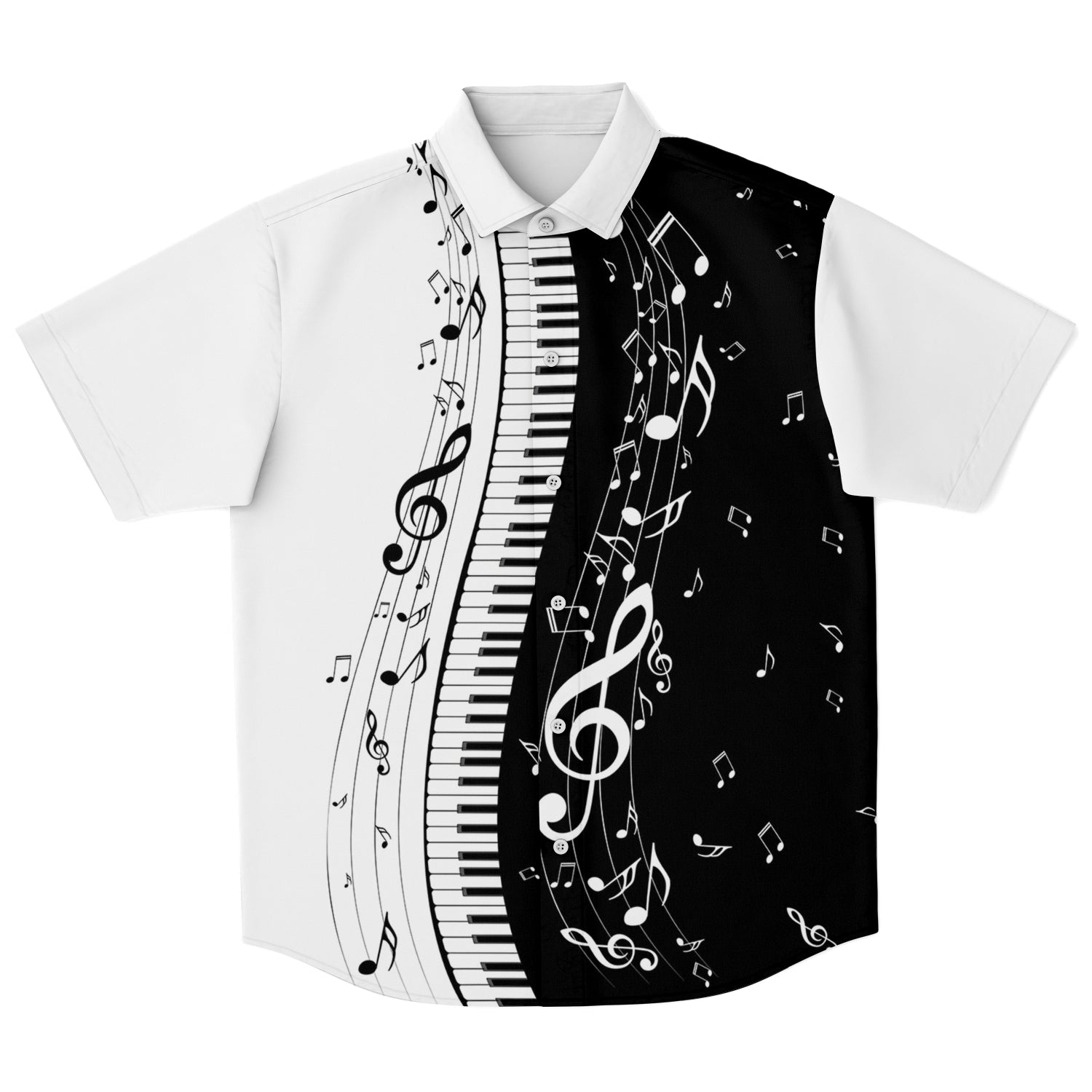 Piano Music Notes  Short Sleeve Shirt
