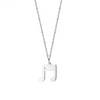 Music Notes Silver-Color Necklace