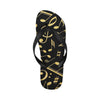 Gold Music Notes Flip Flops (Unisex)