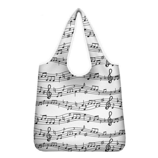 Music Notes Grocery Bag