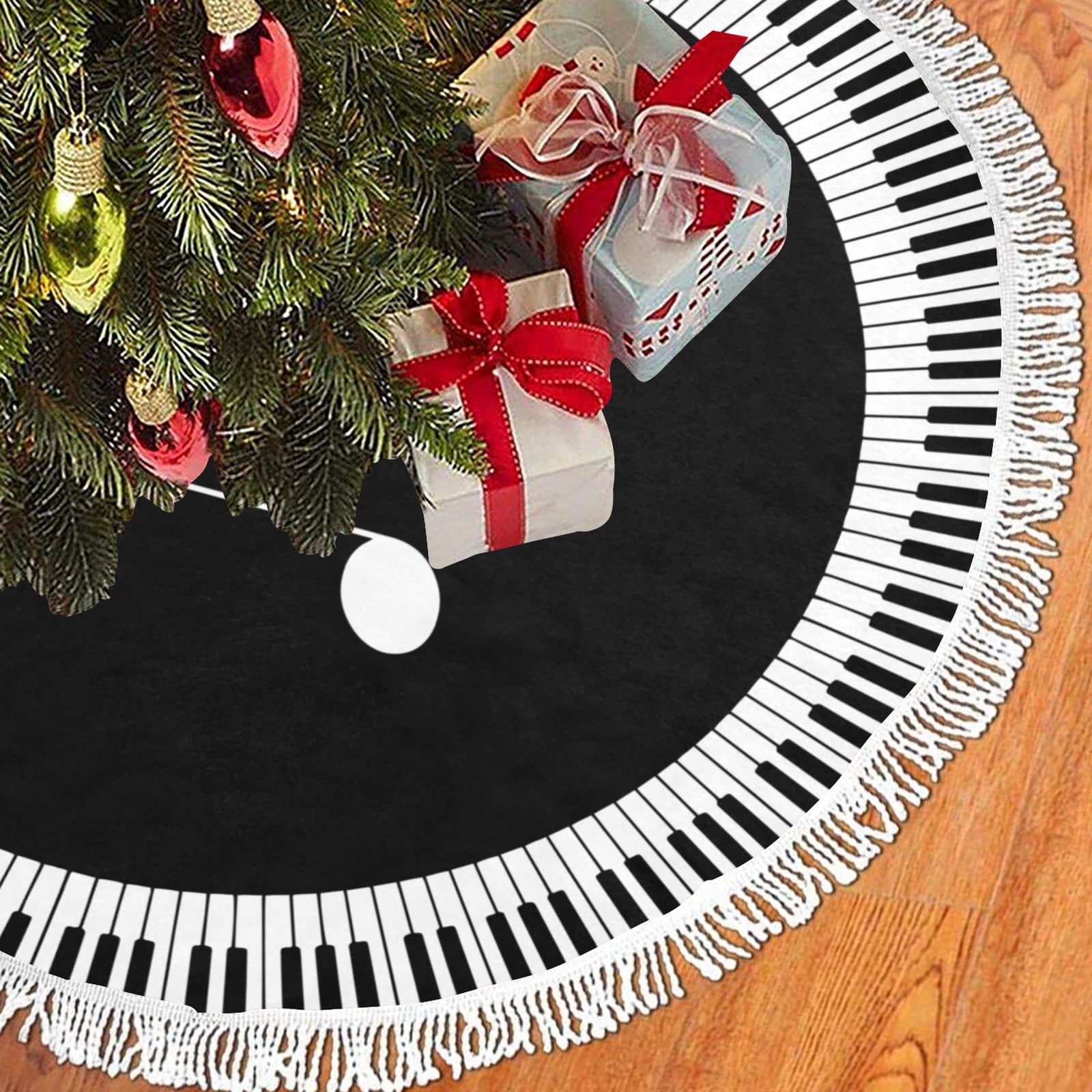 Piano Keys Christmas Tree Skirt