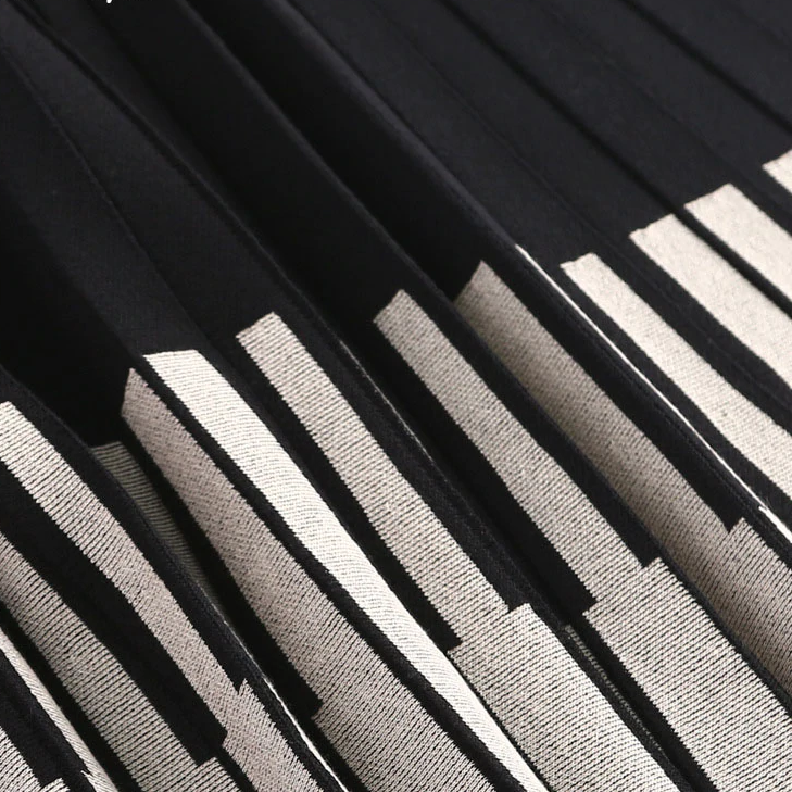 Elastic High Waist Piano Skirt