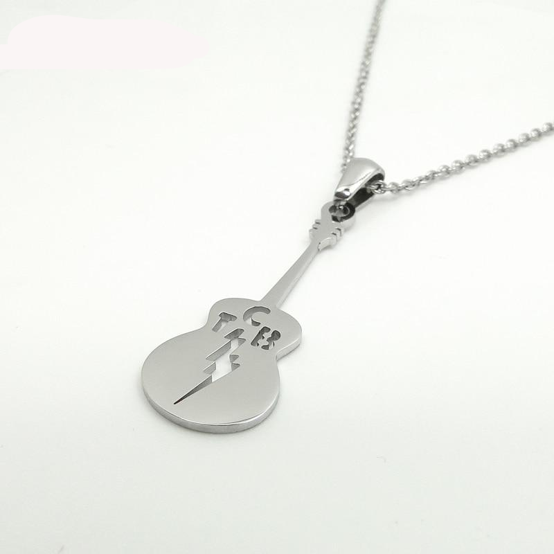 Lightning Guitar Pendant Necklace