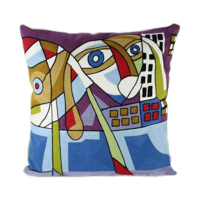 Picasso Embroidered Pillow Cover Collection