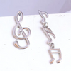 Musical Notes Drop Earrings - Silver - { shop_name }} - Review