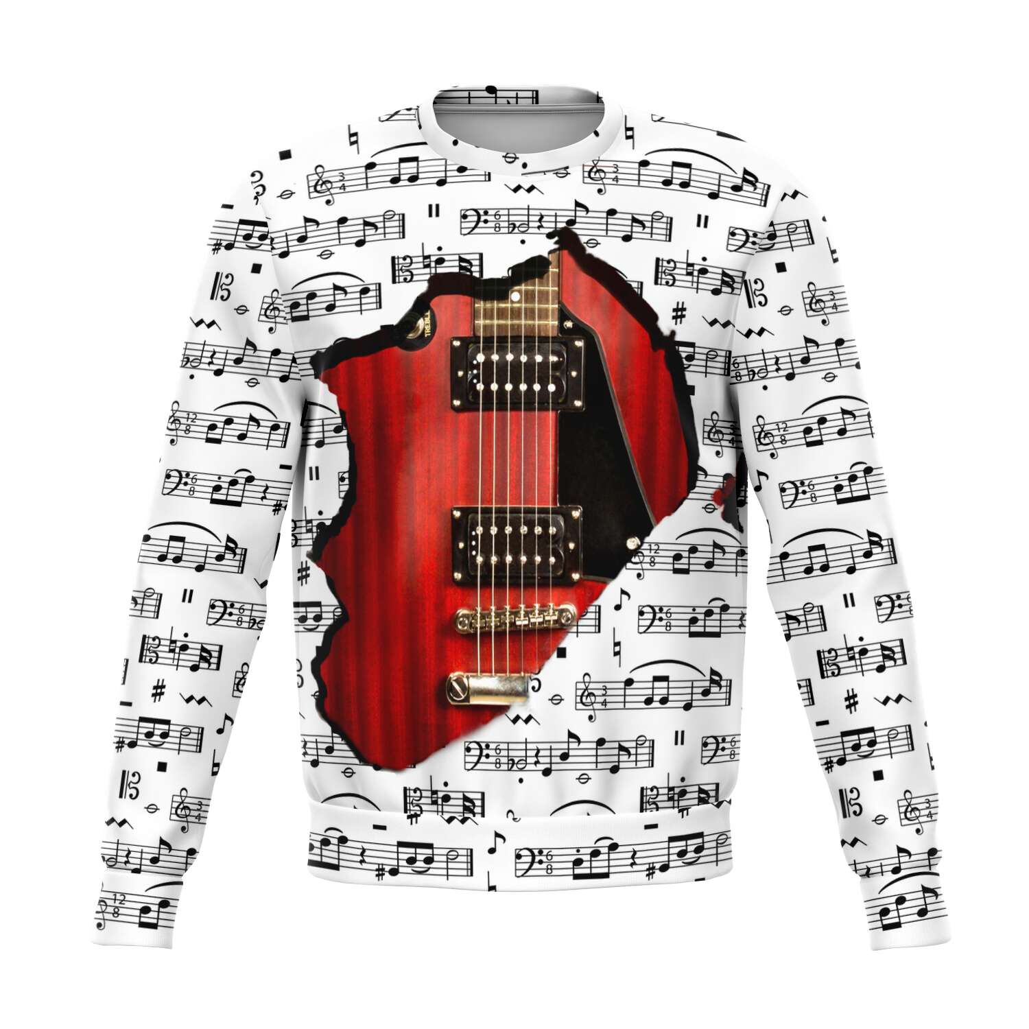Red Guitar Inside Sweatshirt