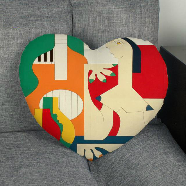 Music Art Heart-Shape Pillowcases