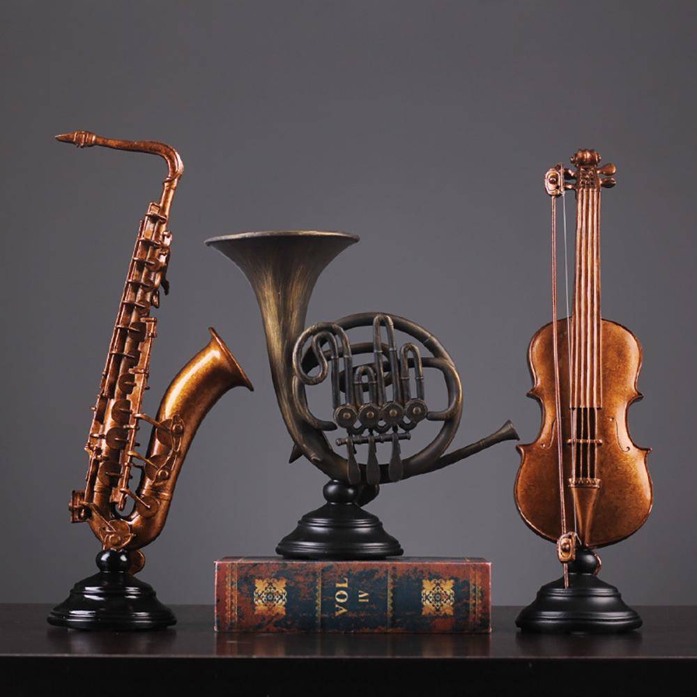 Retro Music Statue Figurine