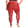 Music Notes Christmas Plus Size Leggings