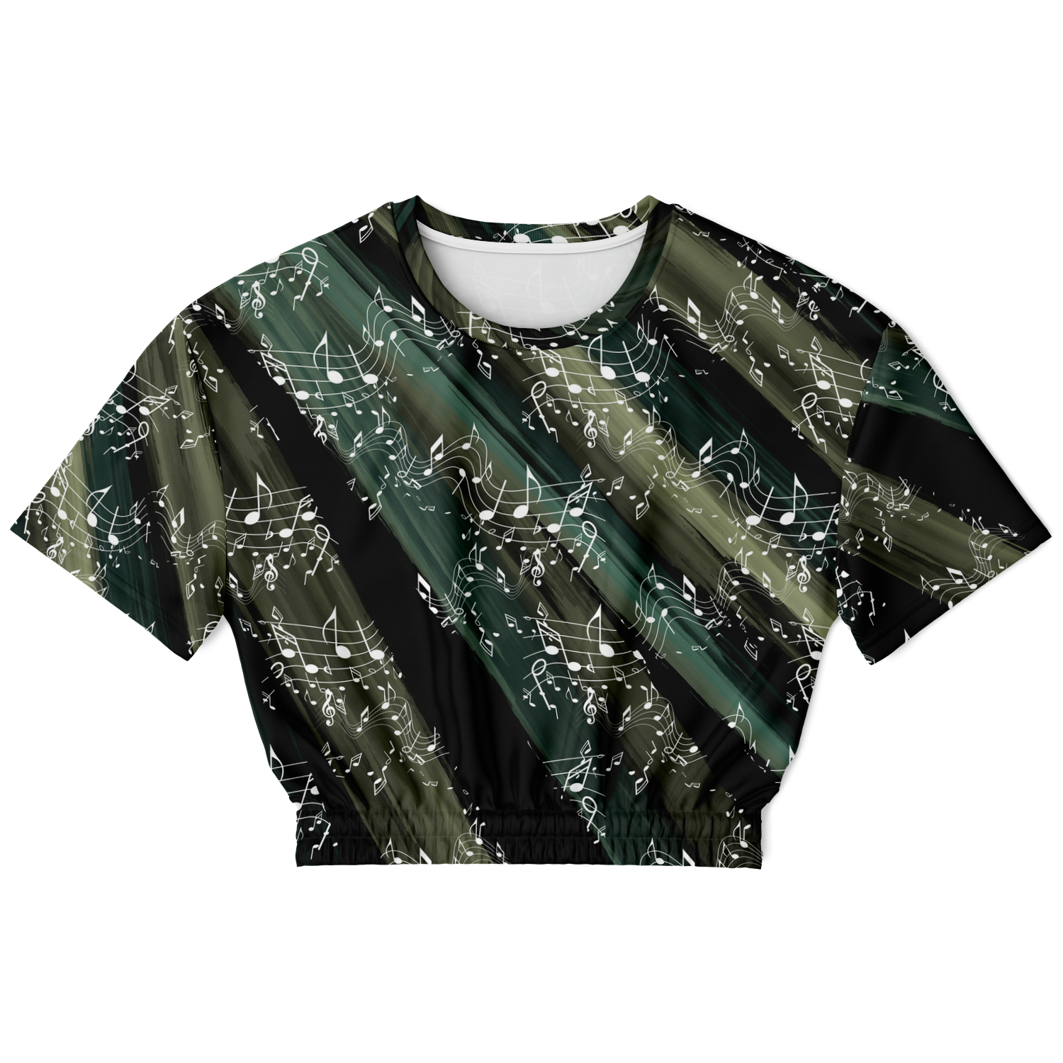 Music Notes Abstract Fix Cropped Sweatshirt