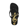 Gold Treble Clef Flip Flops (Unisex)