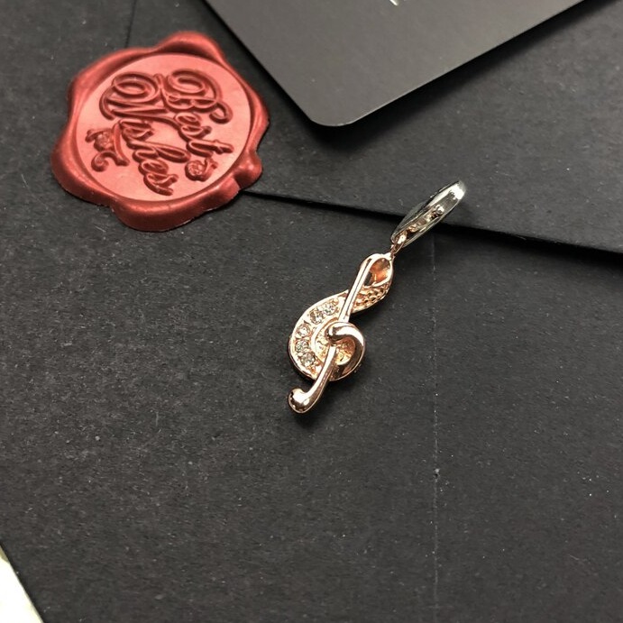 Music Notes Treble Clef Charm Necklace