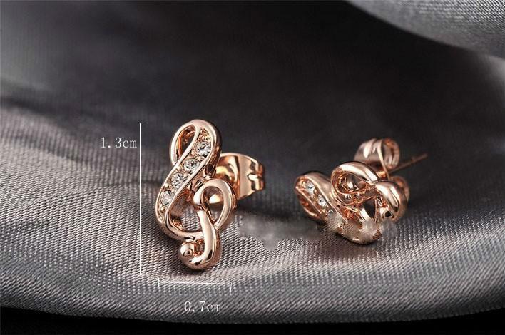 Shinning Music Note Earrings