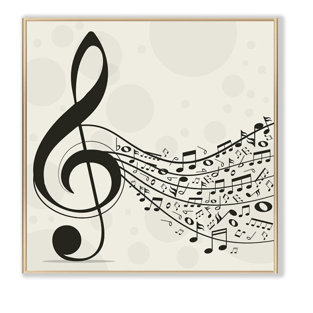 Saxophone Music Notes Canvas Wall Art