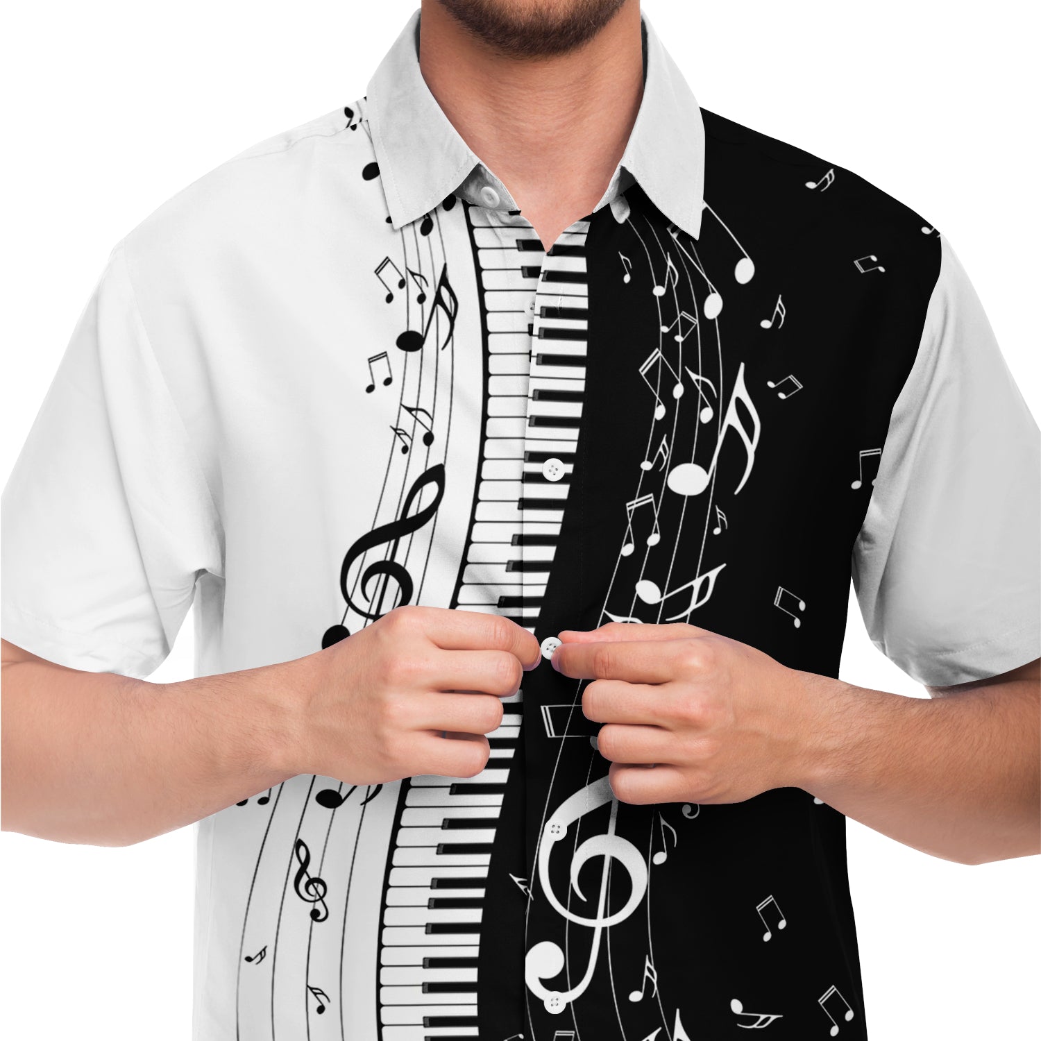 Piano Music Notes  Short Sleeve Shirt