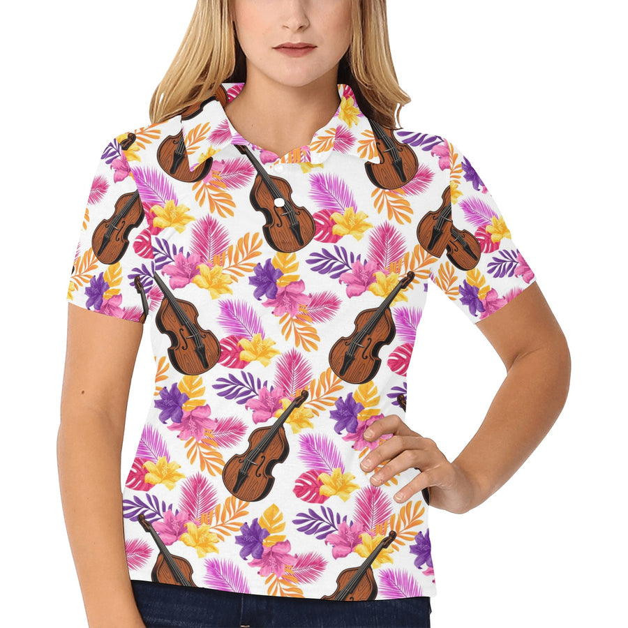 Violin Florals Polo Shirt