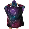 Colorful Music Notes Blanket Hoodie