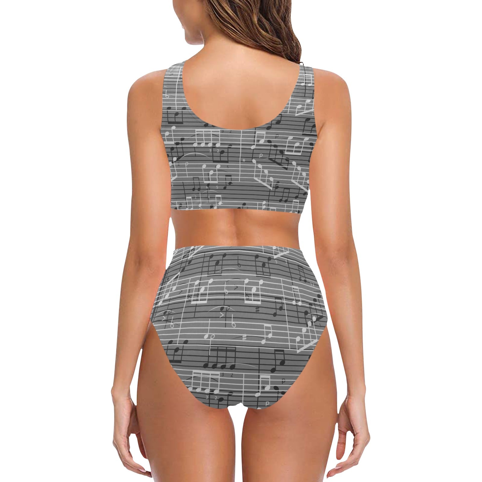 Musical Grey Bikini Swimsuit
