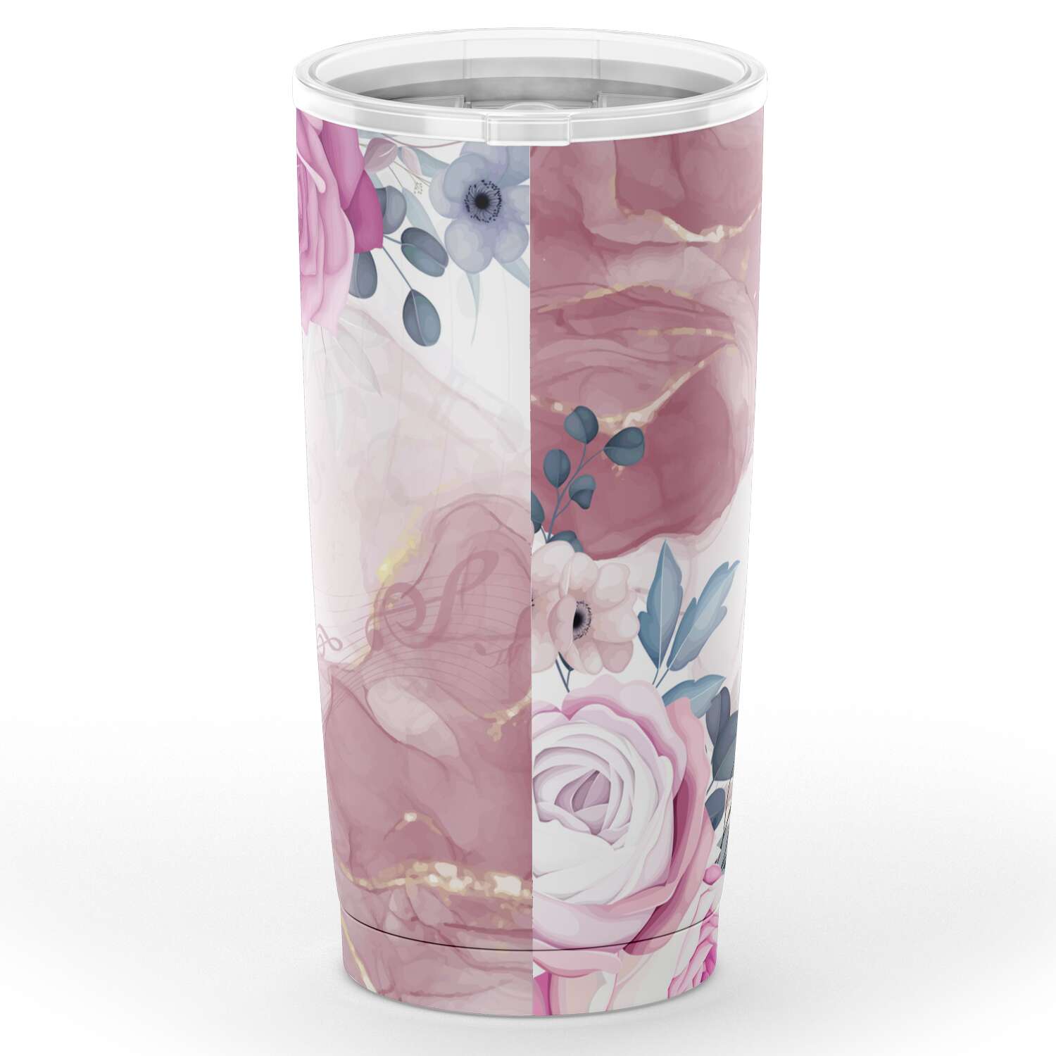 Music Notes Floral Tumbler
