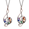 Music Treble Clef 7 Chakra Necklace