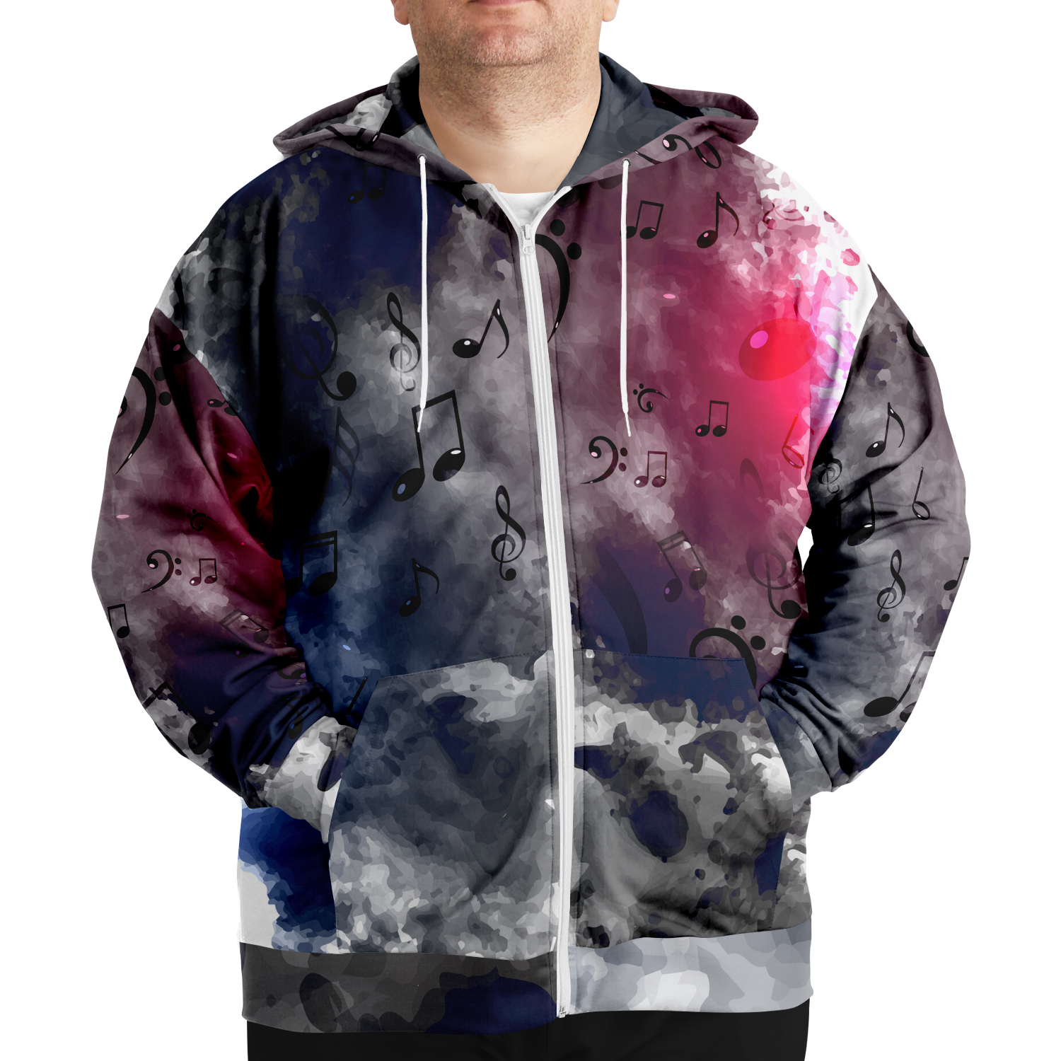 Music Note Abstract Zip Hoodie