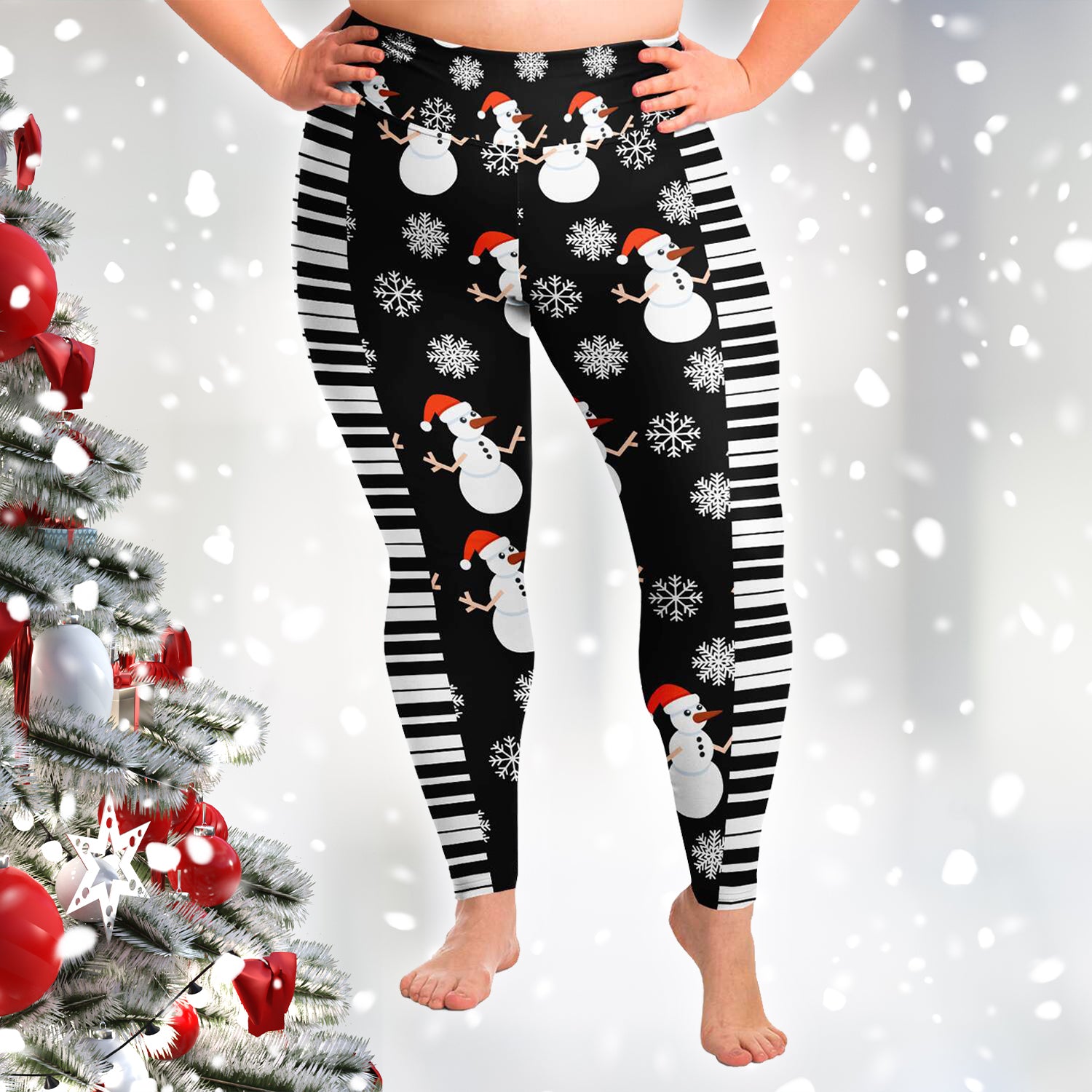 Piano Black Plus Size Leggings