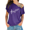 Music Melody Cross Bandage T-shirt