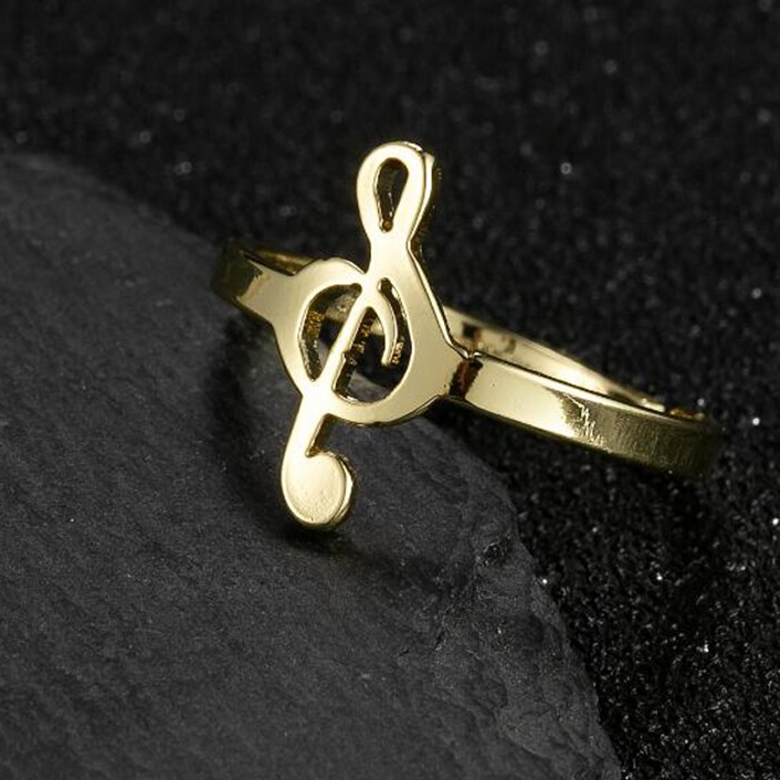 Retro Treble Clef Ring
