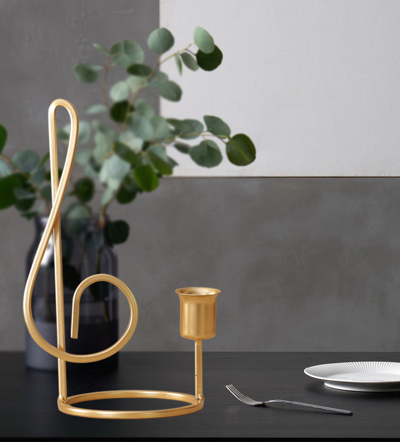 Luxury Music Notes Candlestick Holder