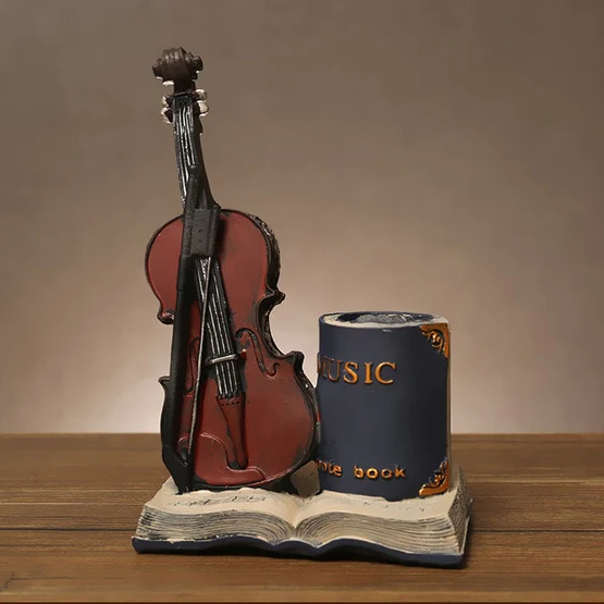 Retro Saxophone Violin Pen Holder