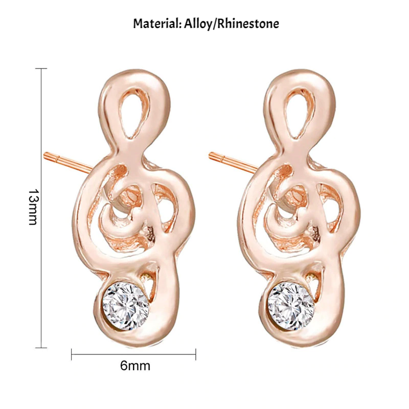 Music Notes Shining Earrings