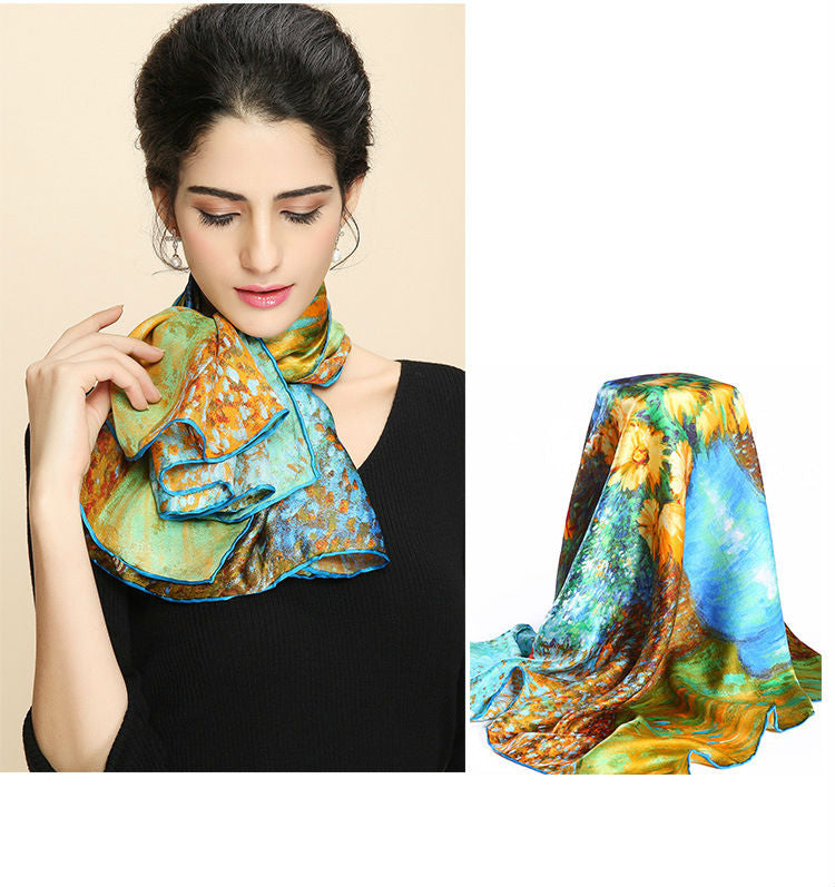 Van Gogh Oil Painting Silk Scarf