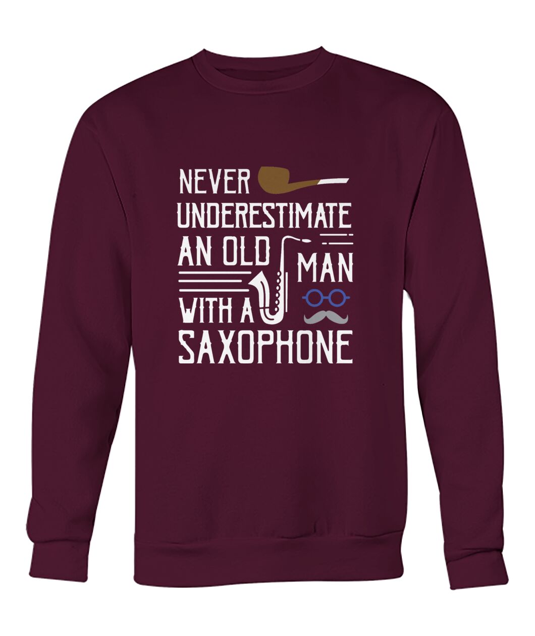 Saxophone Crew Neck Sweatshirt