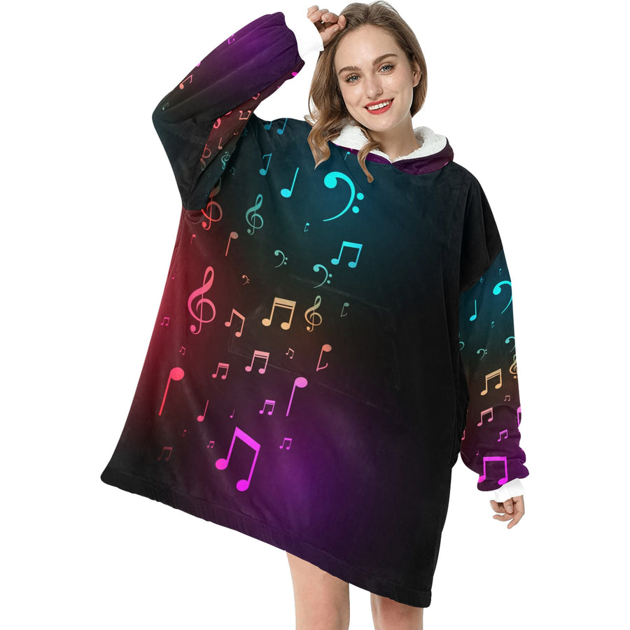 Musical Colorful Blanket Hoodie