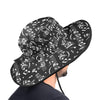 Little Music Notes Wide Brim Bucket Hat