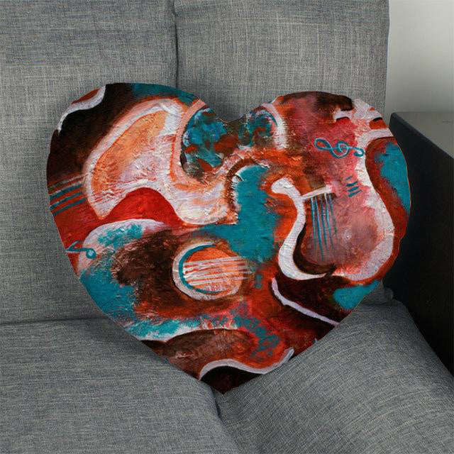 Music Art Heart-Shape Pillowcases