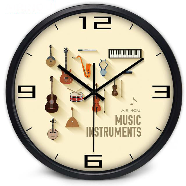 Music Instruments Wall Clock