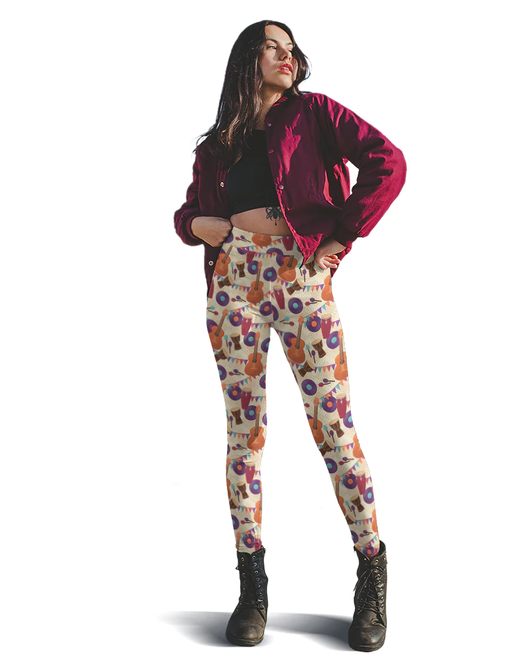 Musical Instruments Plus Size Leggings